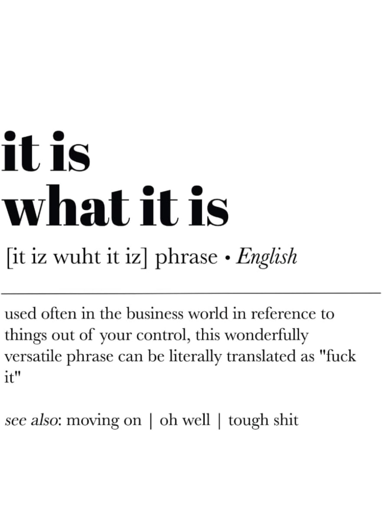 It Is What It Is Office Journal Notebook