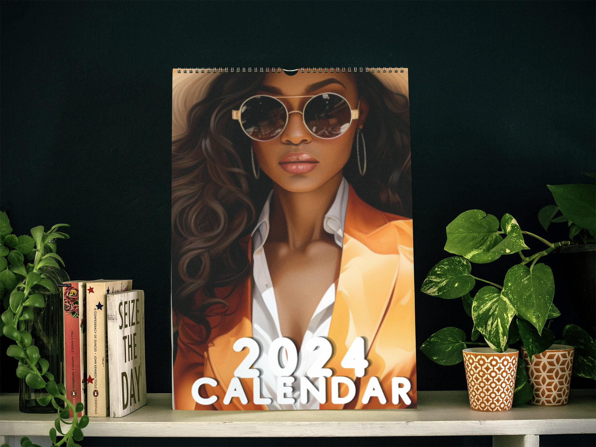 Black Girl Calendar, 2024 Wall Calendar, Empowering Art, Black Girl Magic, Diversity Decor, Inspirational Quotes, Urban Wall Art, African