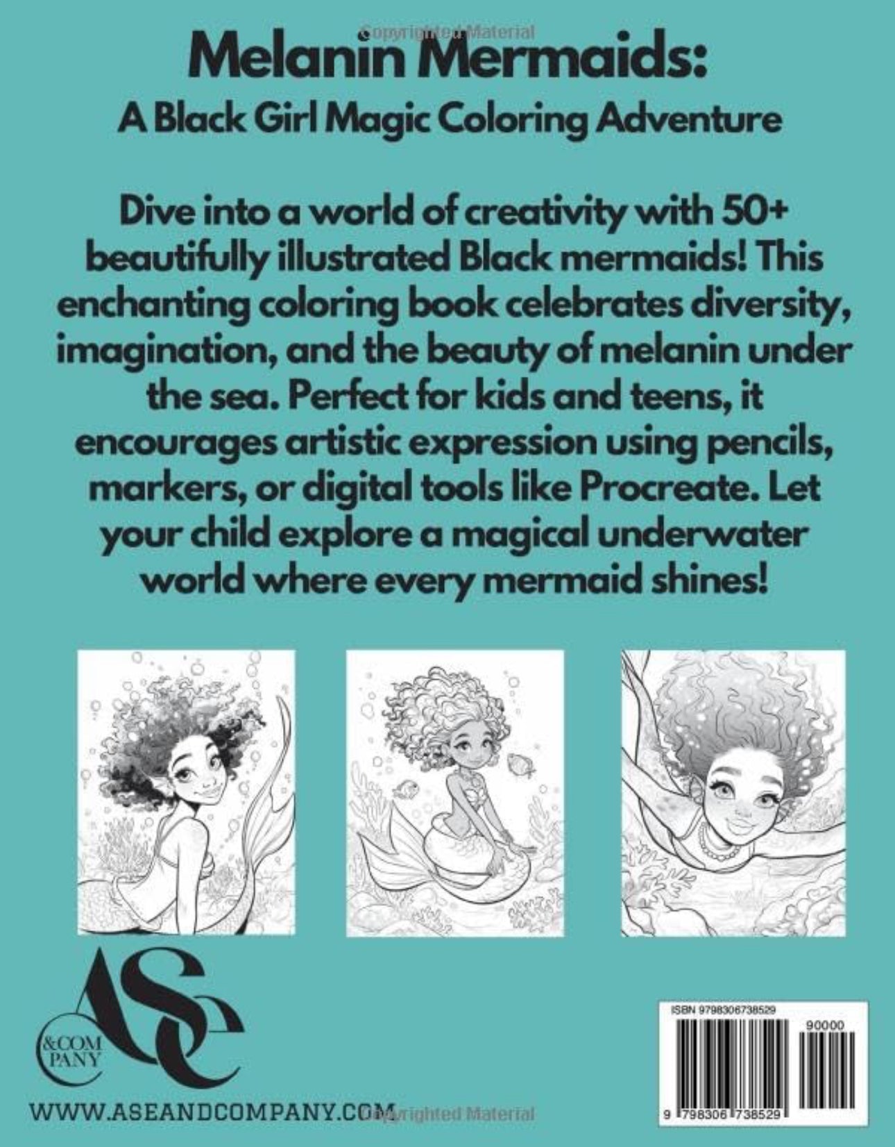 Melanin Mermaids Coloring Books