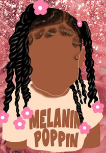 Melanin Poppin Girl Journal Notebook