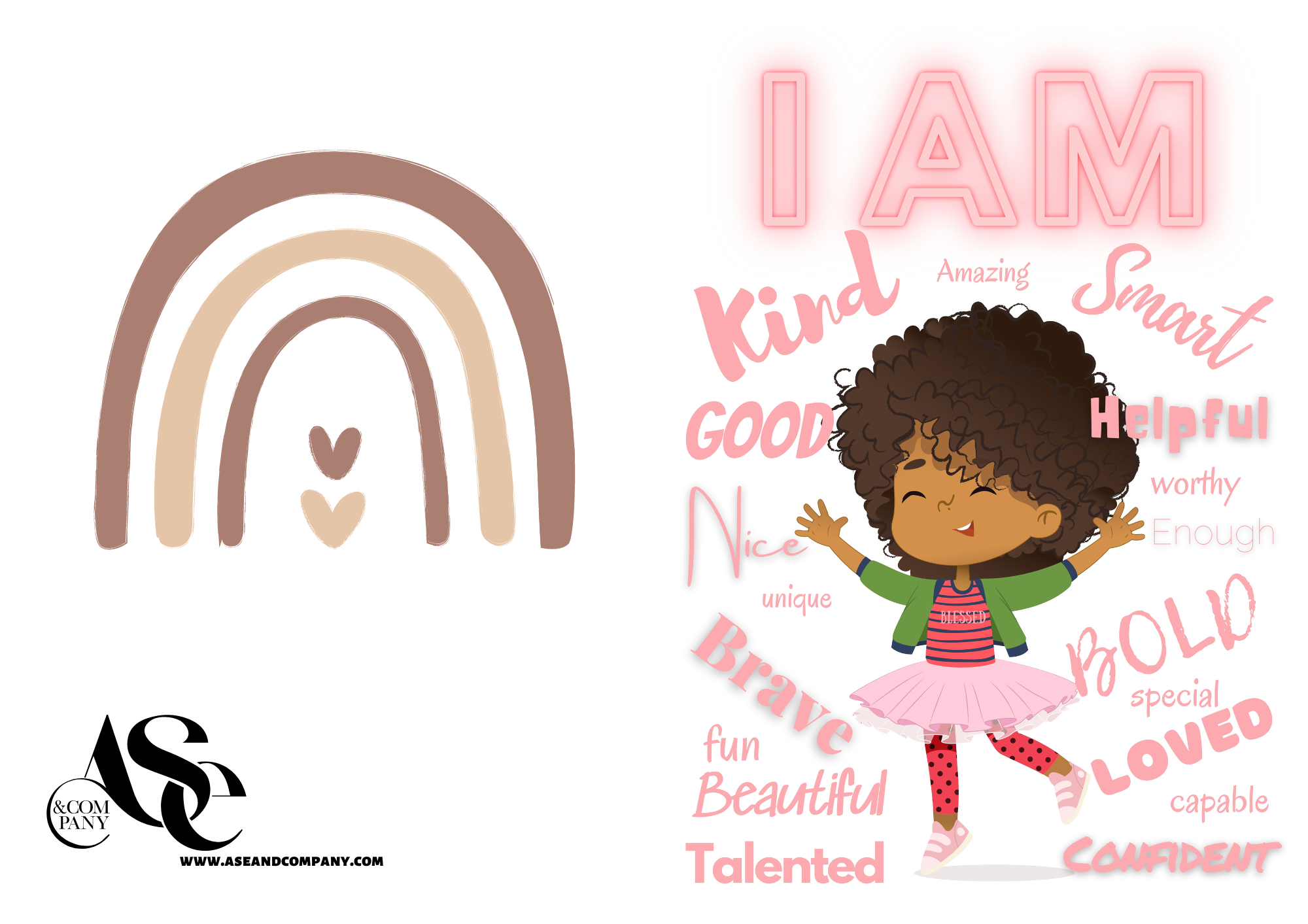 I Am pink Girl Lined Notebook Journal