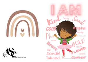 I Am pink Girl Lined Notebook Journal