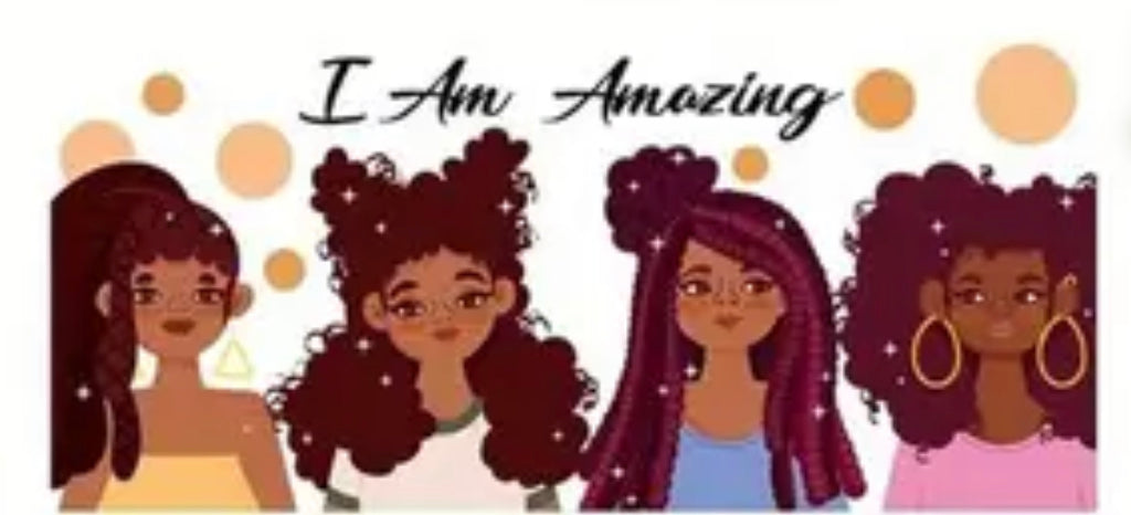 I Am Amazing glass cup, Black Girl Magic Iced coffee cup | Gift for black women | mental health