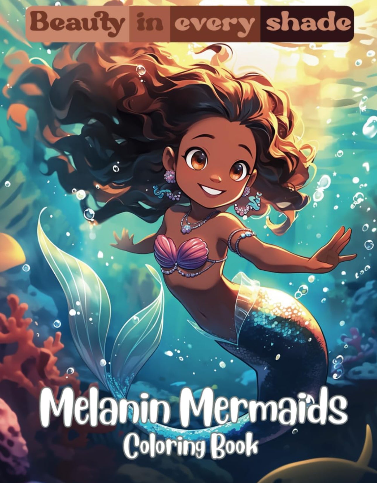 Melanin Mermaids Coloring Books
