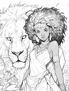 Warrior Queens: African Women Coloring Book