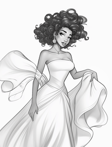 Glamorous Grace: Black Women Fashion Coloring Book