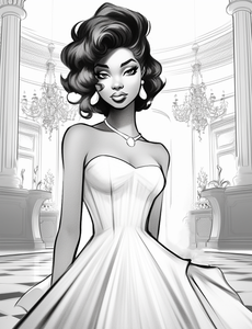Glamorous Grace: Black Women Fashion Coloring Book