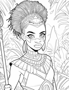 Warrior Queens: African Women Coloring Book