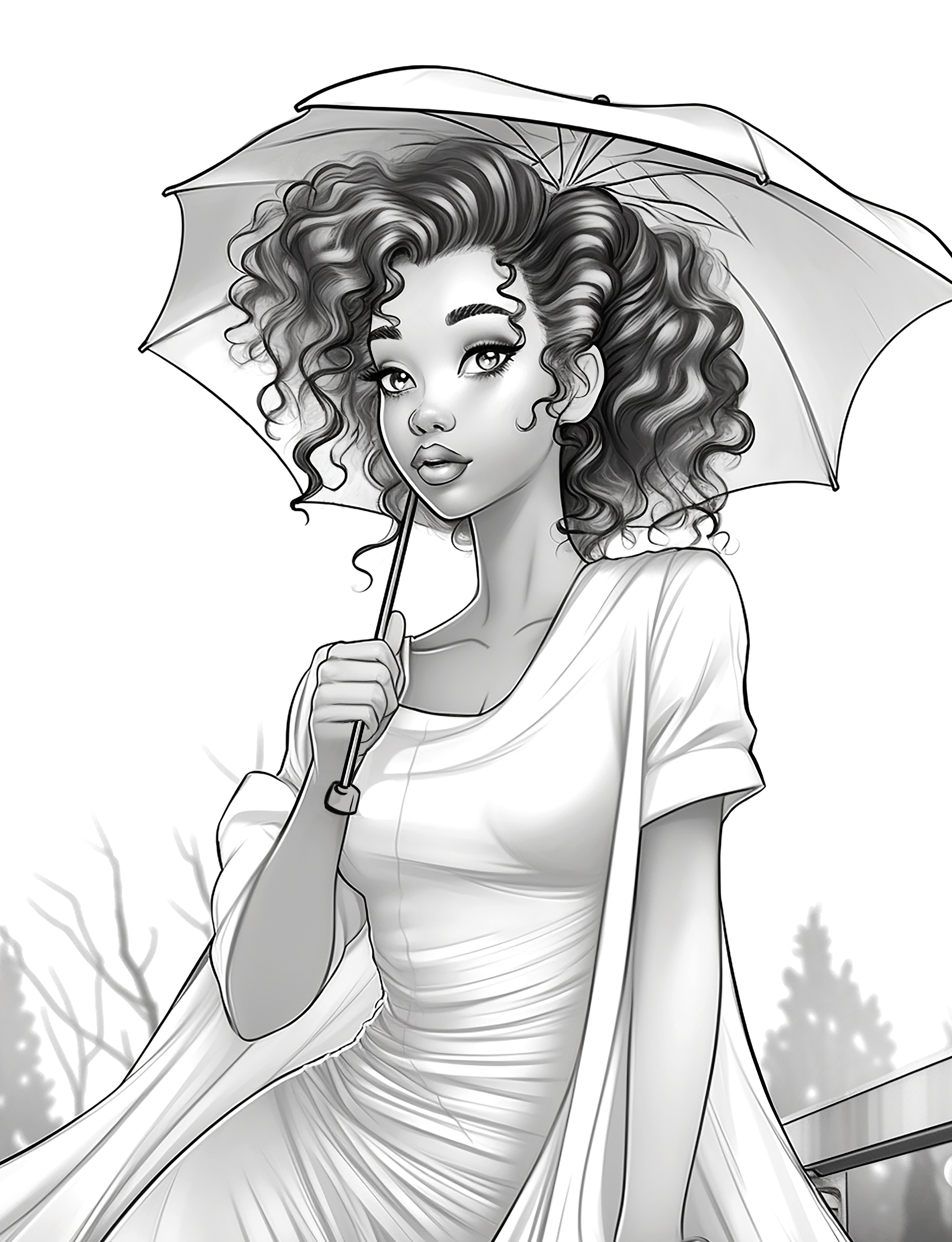 Glamorous Grace: Black Women Fashion Coloring Book