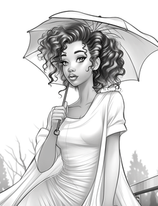 Glamorous Grace: Black Women Fashion Coloring Book