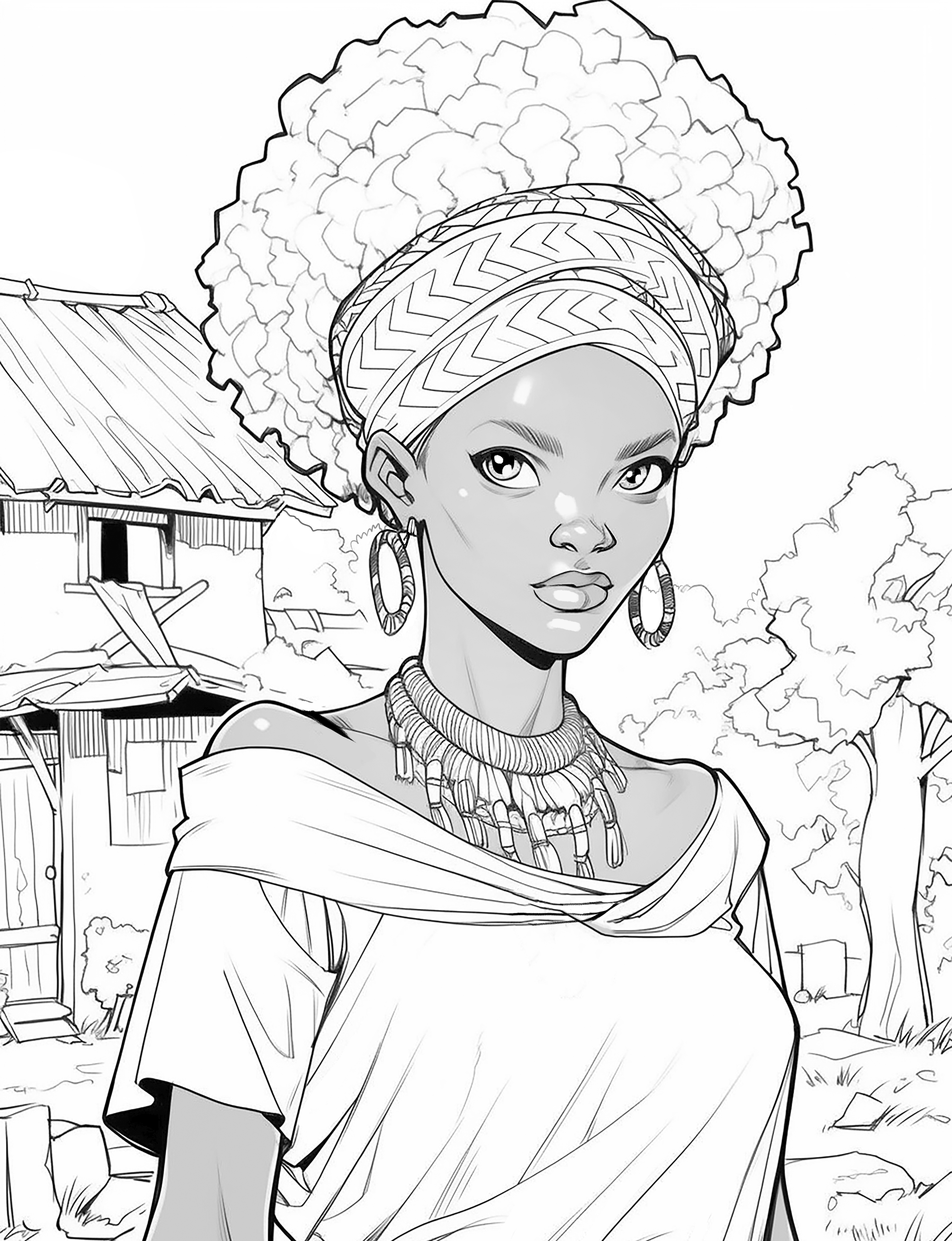 Warrior Queens: African Women Coloring Book