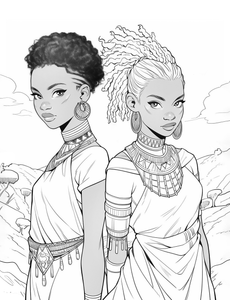 Warrior Queens: African Women Coloring Book