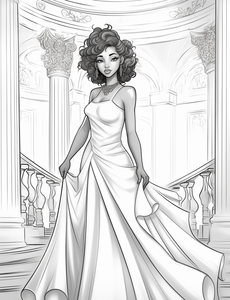 Glamorous Grace: Black Women Fashion Coloring Book
