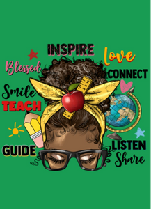 Black Woman Teacher Life Lined Notebook Journal