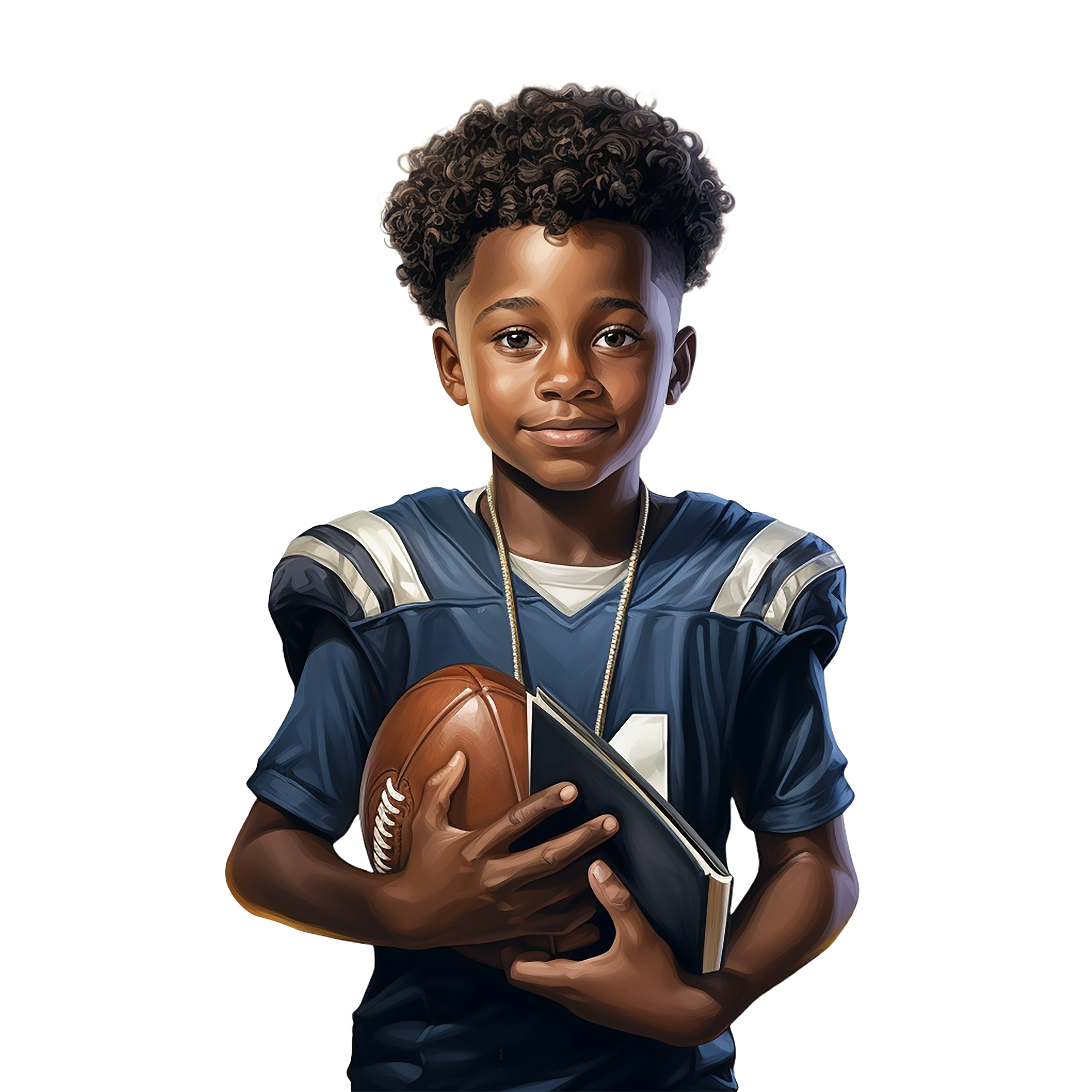 Football Black Boy Keychain