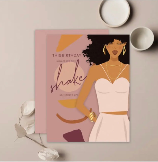Shake Things Up Birthday Card, African American Greeting Card