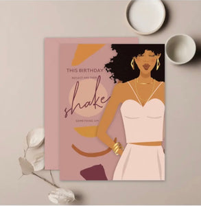 Shake Things Up Birthday Card, African American Greeting Card