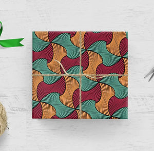 Ase Swirl Melanin Christmas Wrapping Paper