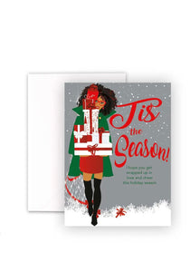 Tis The Season Card, African American Greeting Card