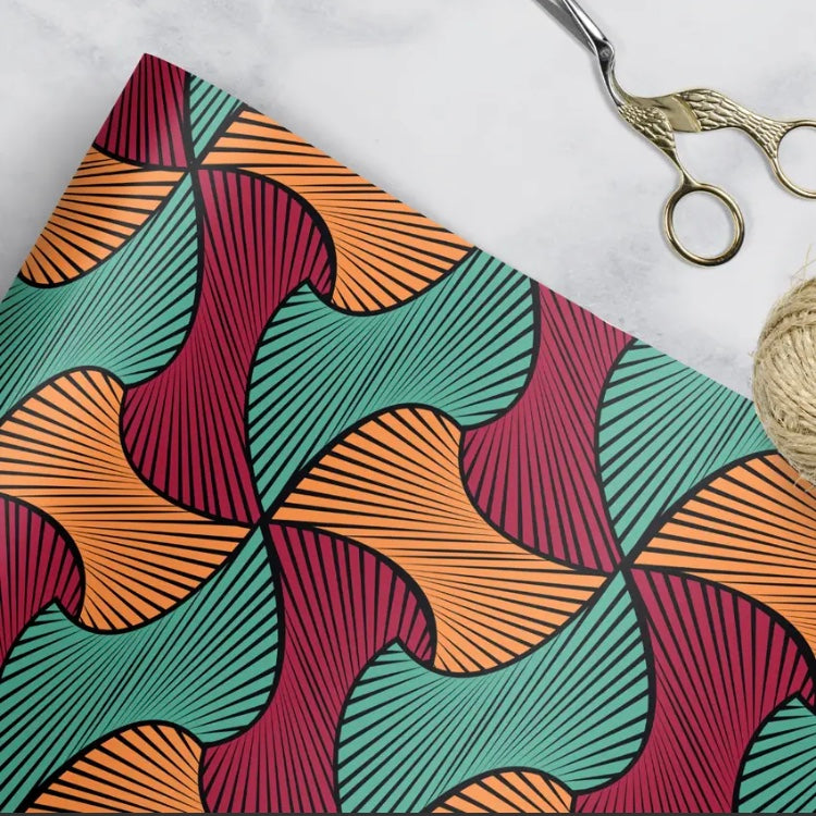Ase Swirl Melanin Christmas Wrapping Paper