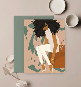 One Day At A Time Card, African American Greeting Card