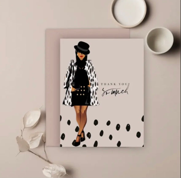 Thank You, African American Greeting Card