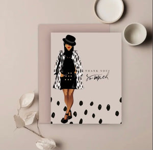 Thank You, African American Greeting Card