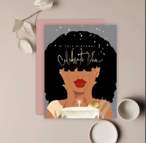 Celebrate You Card, African American Greeting Card