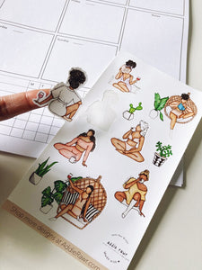 Self Care Laptop Water Bottle Stickers