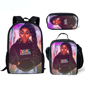 3 piece school top bag set