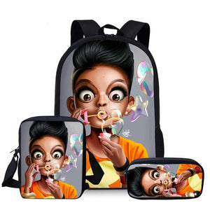 Keri Afrocentric 3 piece Backpack School Bag Set