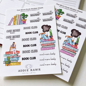 Book Lover Laptop Water Bottle Stickers