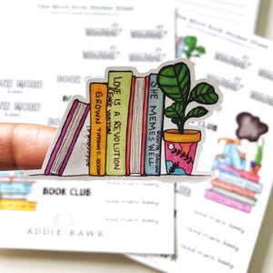 Book Lover Laptop Water Bottle Stickers