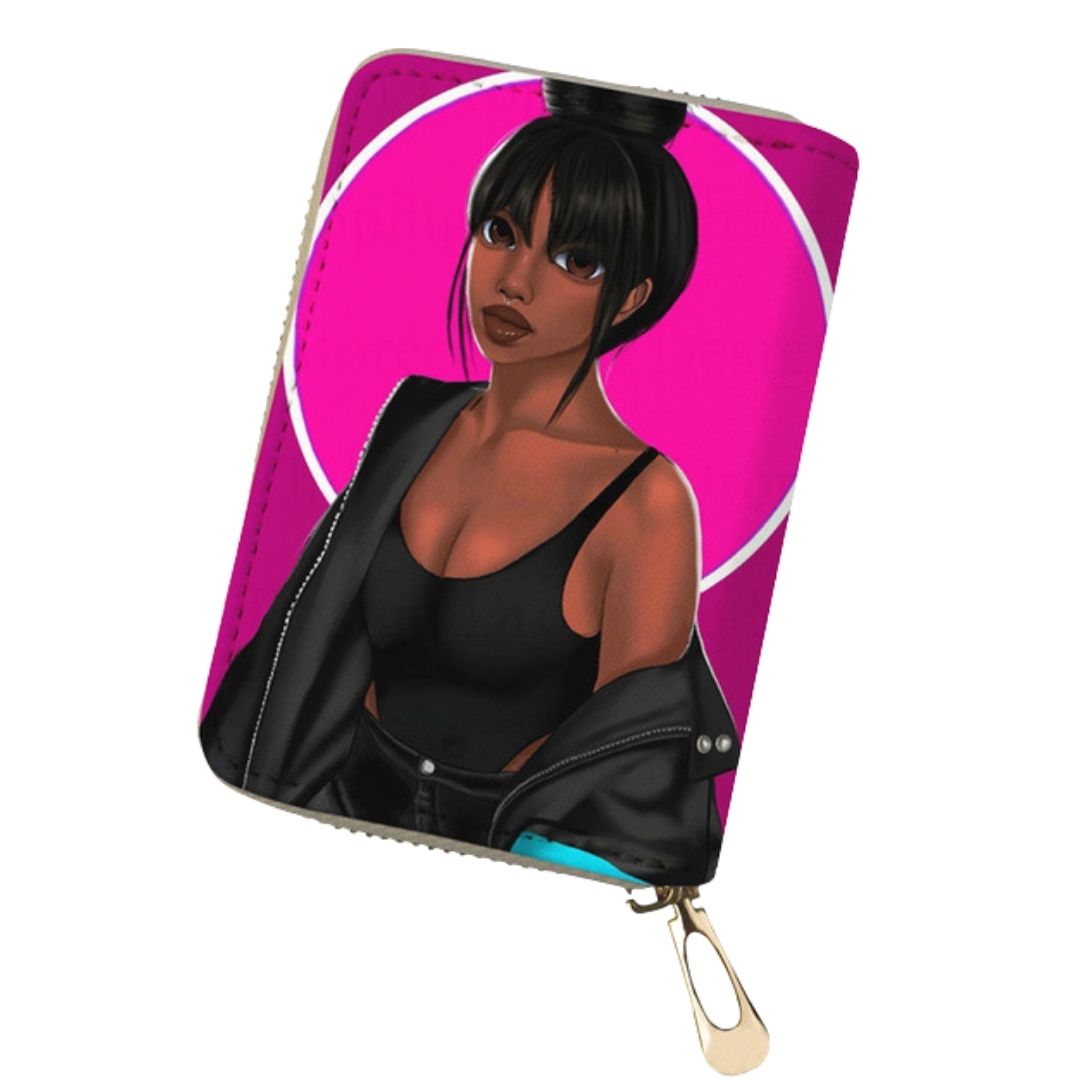 Toni Card Holder Wallet Zip PU Leather