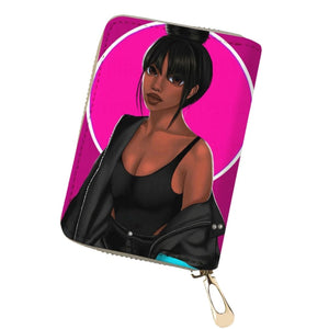 Toni Card Holder Wallet Zip PU Leather