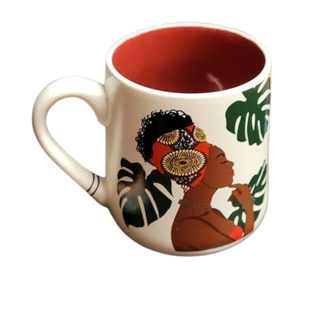 Tropical Womean Coffee Tea Mug Cup