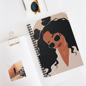 Gabriella Beautiful Black Queen Spiral Notebook Journal
