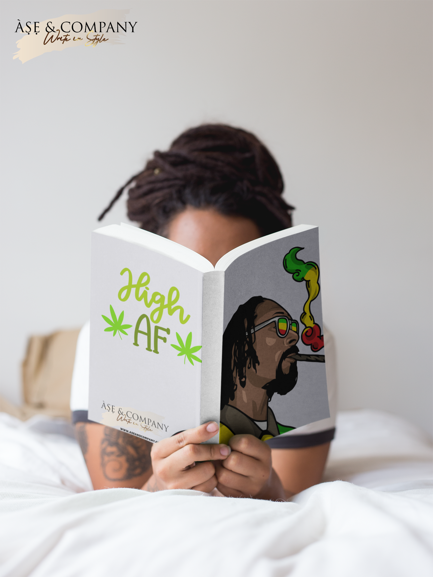 High AF Lined Notebook Journal Man