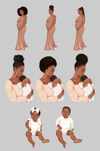 Baby, Bump & Toddler Laptop Water Bottle Stickers