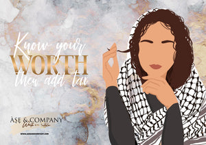 Arab  Woman Lined Notebook Journal