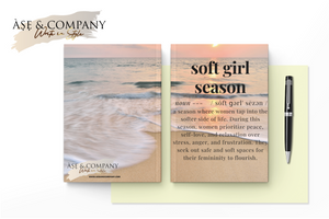 Soft Girl Season Tap Lined Notebook Journals