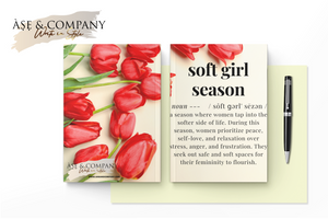 Soft Girl Season Tap Lined Notebook Journals
