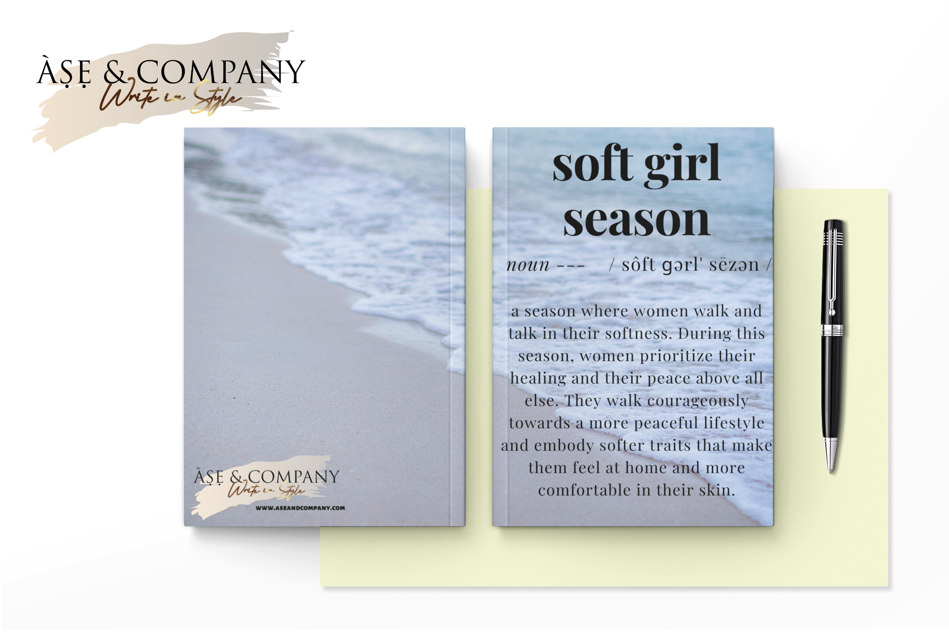 Soft Girl Season Walk Lined Notebook Journals