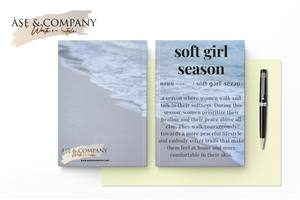 Soft Girl Season Walk Lined Notebook Journals