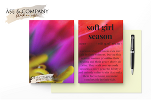 Soft Girl Season Walk Lined Notebook Journals