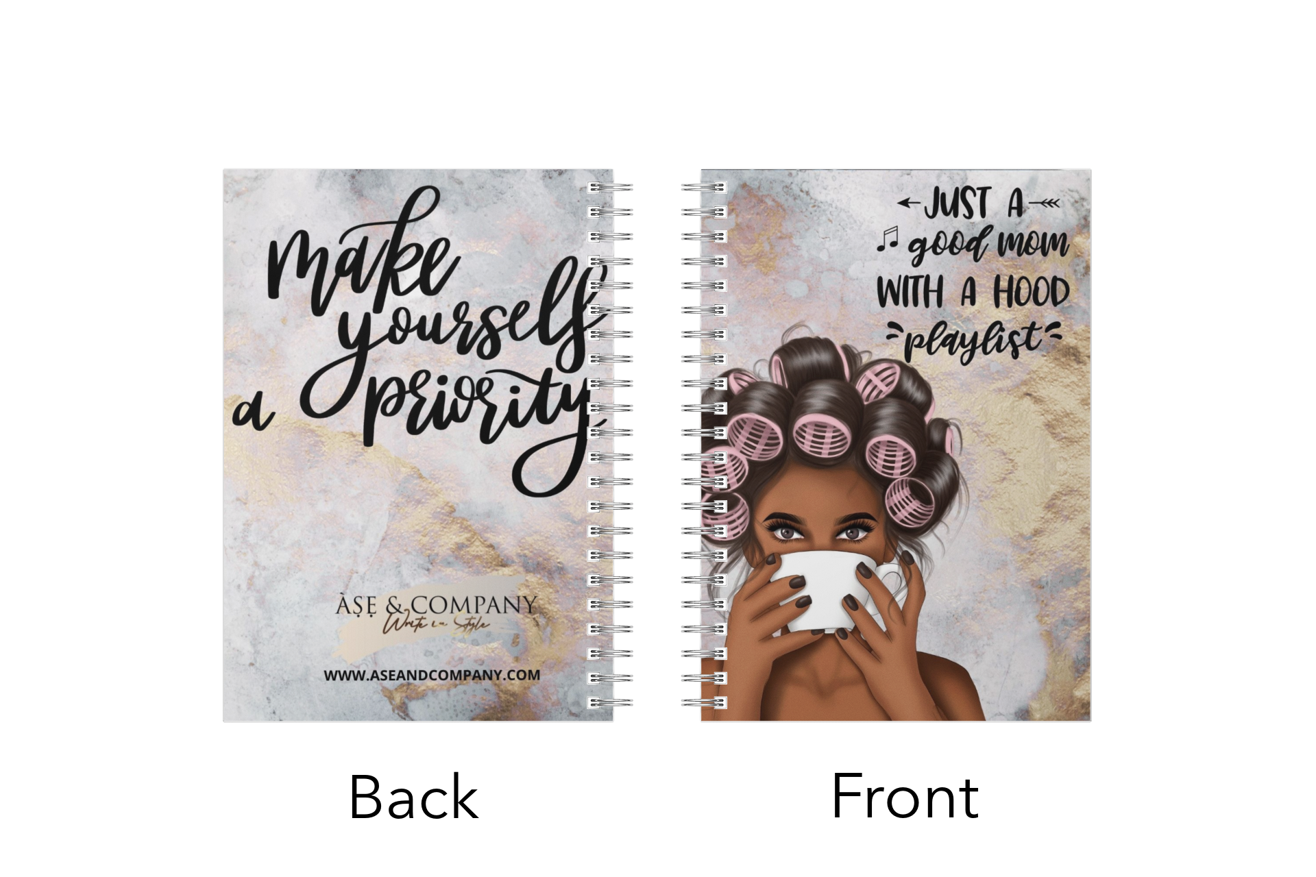 Good Mom With A Hood Playlist Spiral Notebook Journal