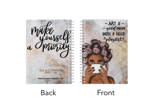 Good Mom With A Hood Playlist Spiral Notebook Journal