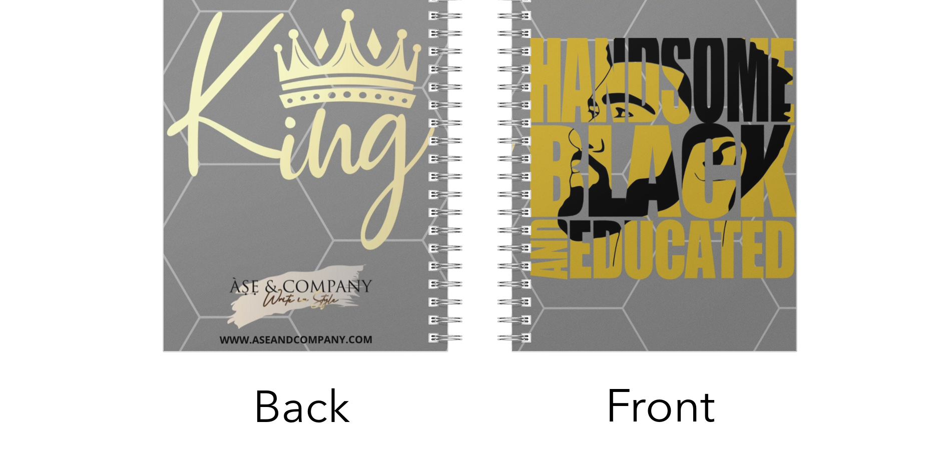 Handsome Black Educated Man King Spiral Notebook Journal