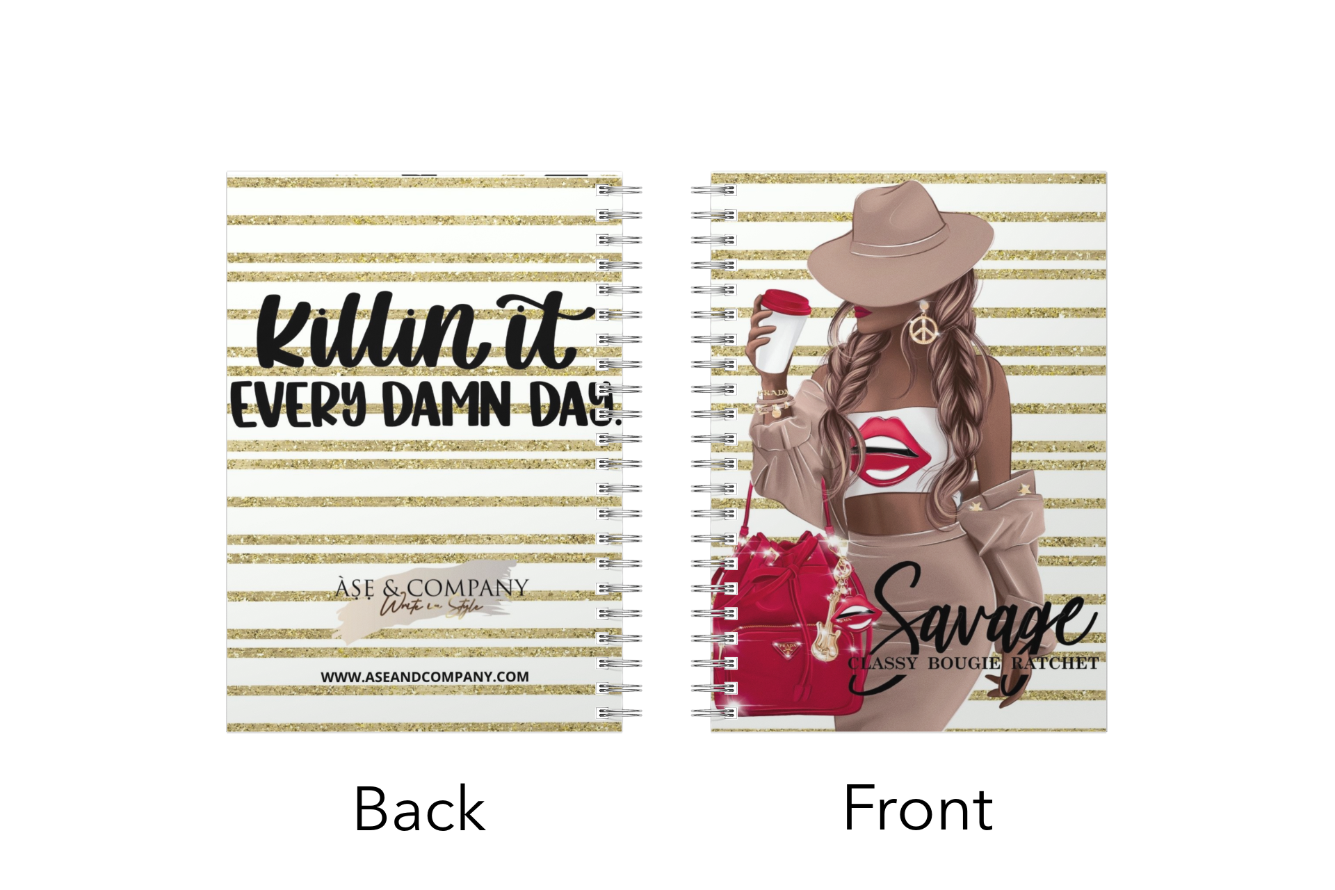 Savage Classy Bougie Rachet Women Spiral Notebook Journal