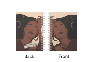 Astro Moon Stars Zodiac Black Queen Spiral Notebook Journal